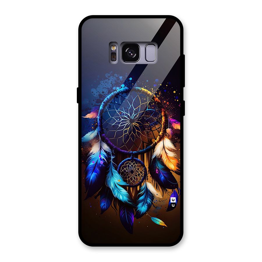 Dream Feather Glass Back Case for Galaxy S8