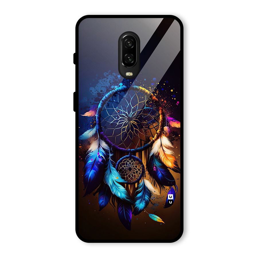 Dream Feather Glass Back Case for OnePlus 6T