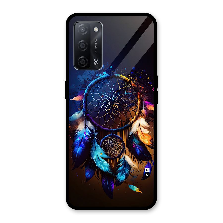 Dream Feather Glass Back Case for Oppo A53s 5G