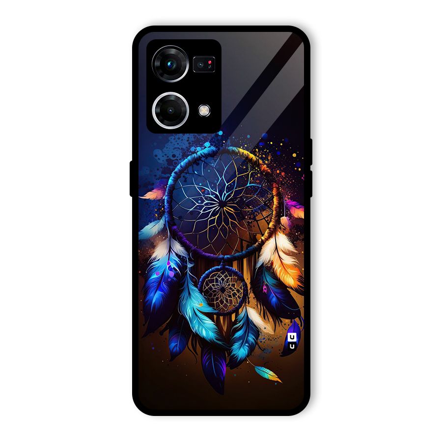 Dream Feather Glass Back Case for Oppo F21 Pro 5G
