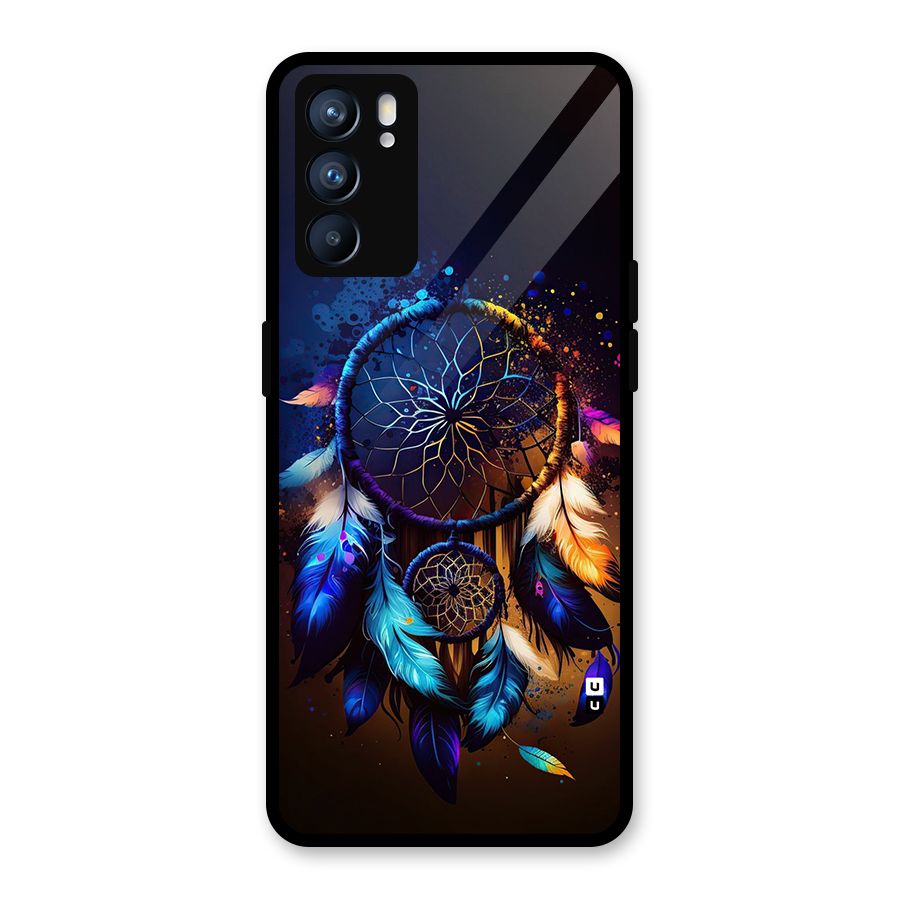 Dream Feather Glass Back Case for Oppo Reno6 5G