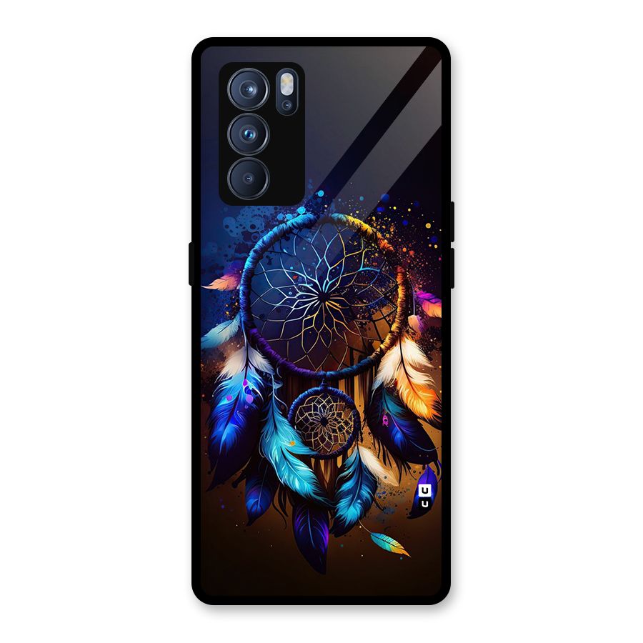 Dream Feather Glass Back Case for Oppo Reno6 Pro 5G