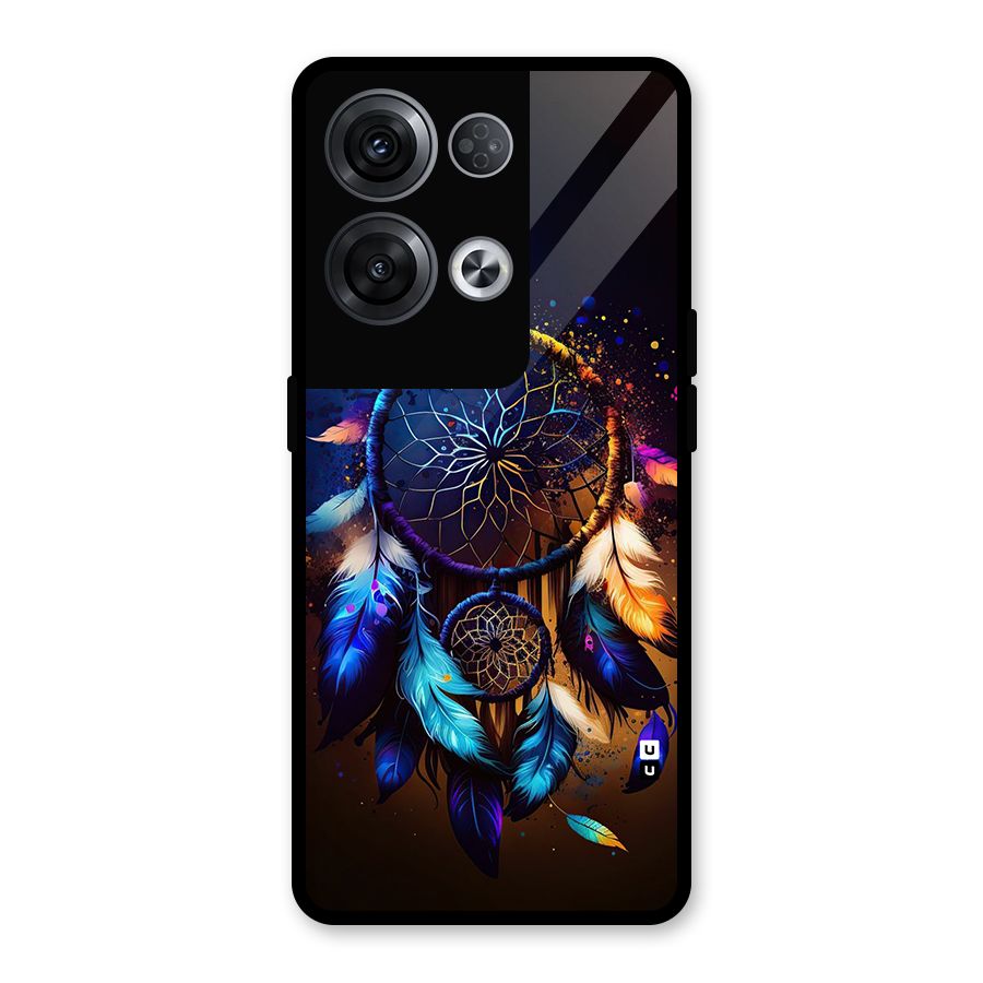 Dream Feather Glass Back Case for Oppo Reno8 Pro 5G