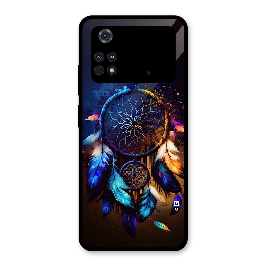 Dream Feather Glass Back Case for Poco M4 Pro 4G