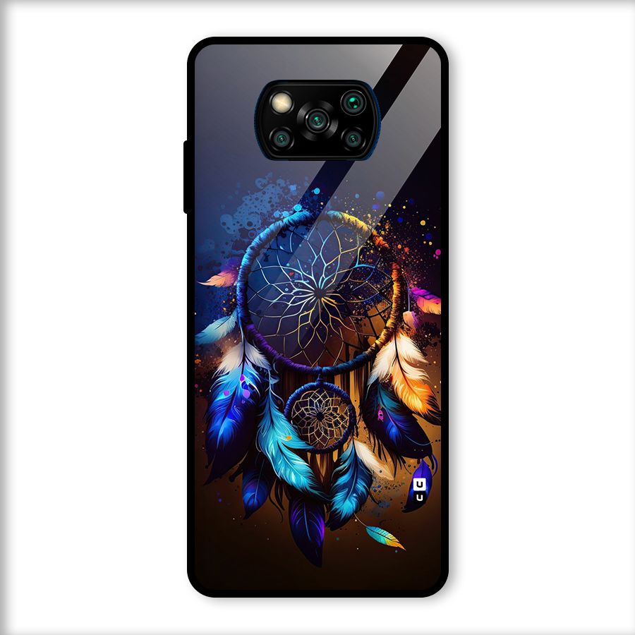 Dream Feather Glass Back Case for Poco X3