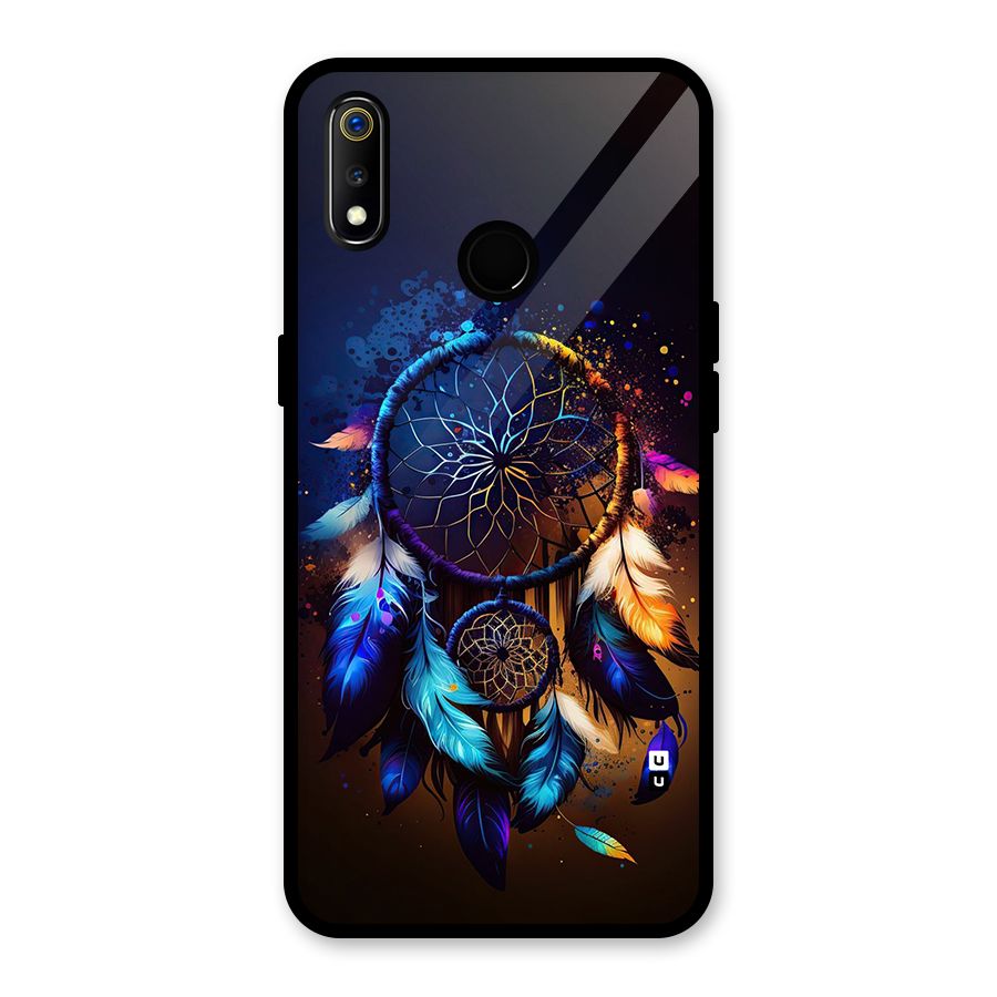 Dream Feather Glass Back Case for Realme 3