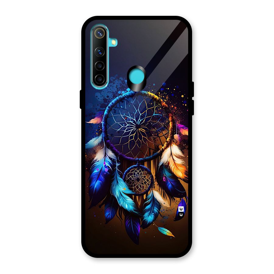 Dream Feather Glass Back Case for Realme 5i