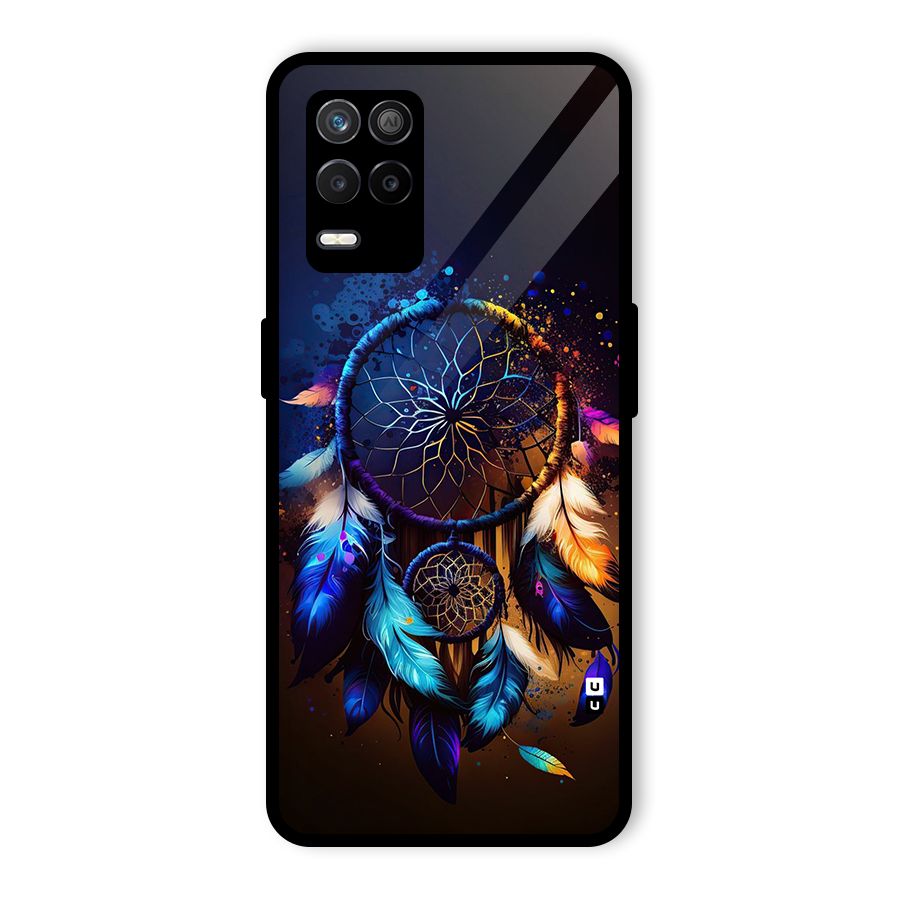 Dream Feather Glass Back Case for Realme 8s 5G