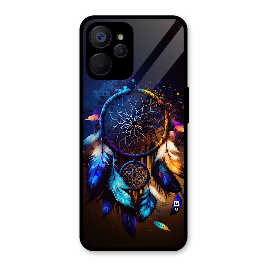Dream Feather Glass Back Case for Realme 9i 5G