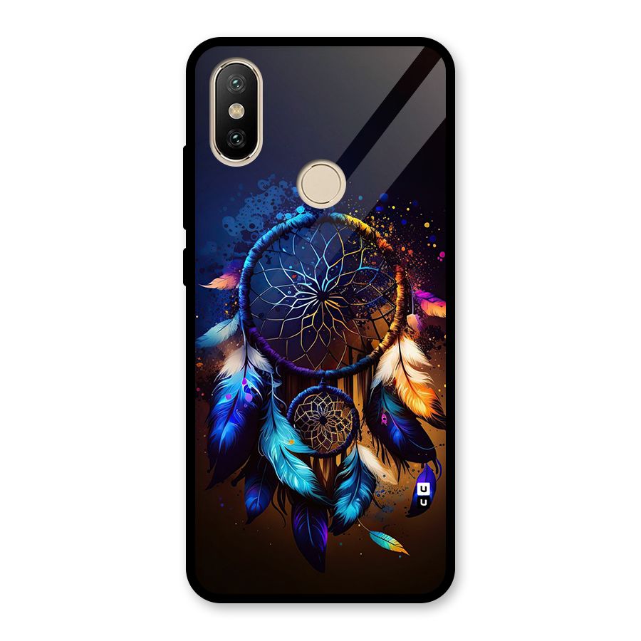 Dream Feather Glass Back Case for Redmi A2