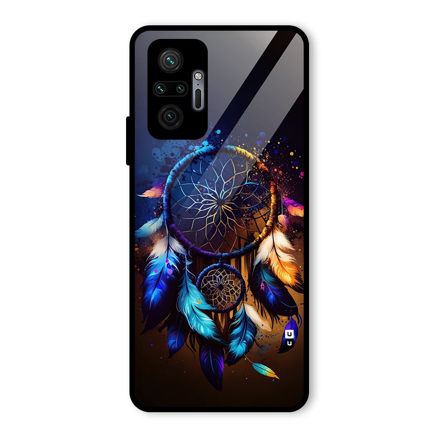 Dream Feather Glass Back Case for Redmi Note 10 Pro Max