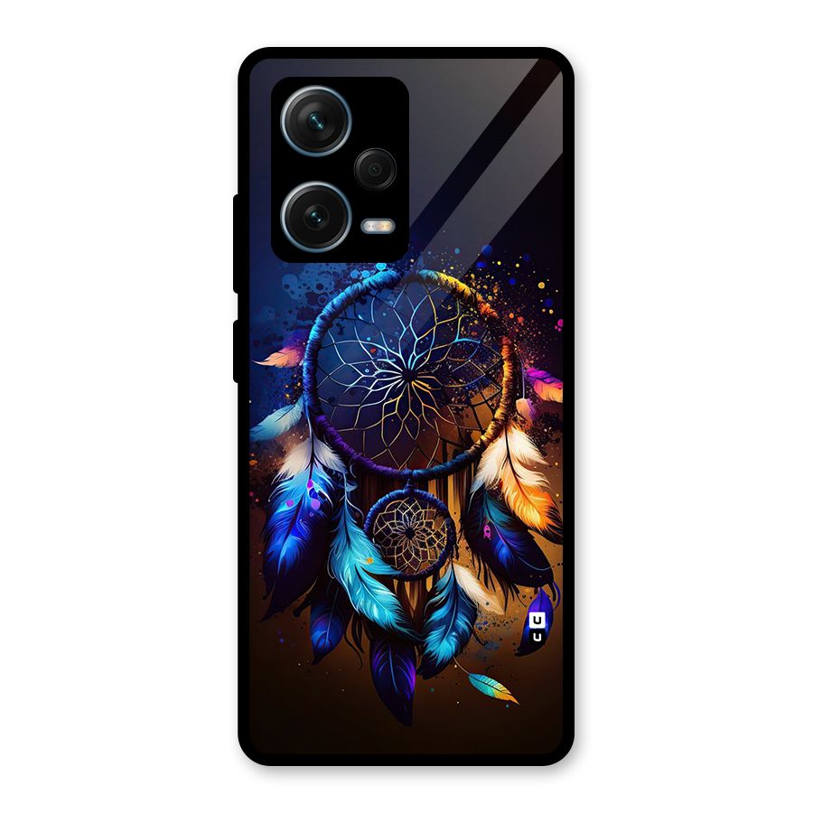 Dream Feather Glass Back Case for Redmi Note 12 Pro Plus 5G