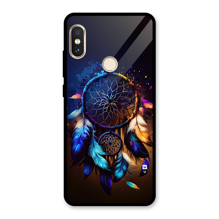Dream Feather Glass Back Case for Redmi Note 5 Pro