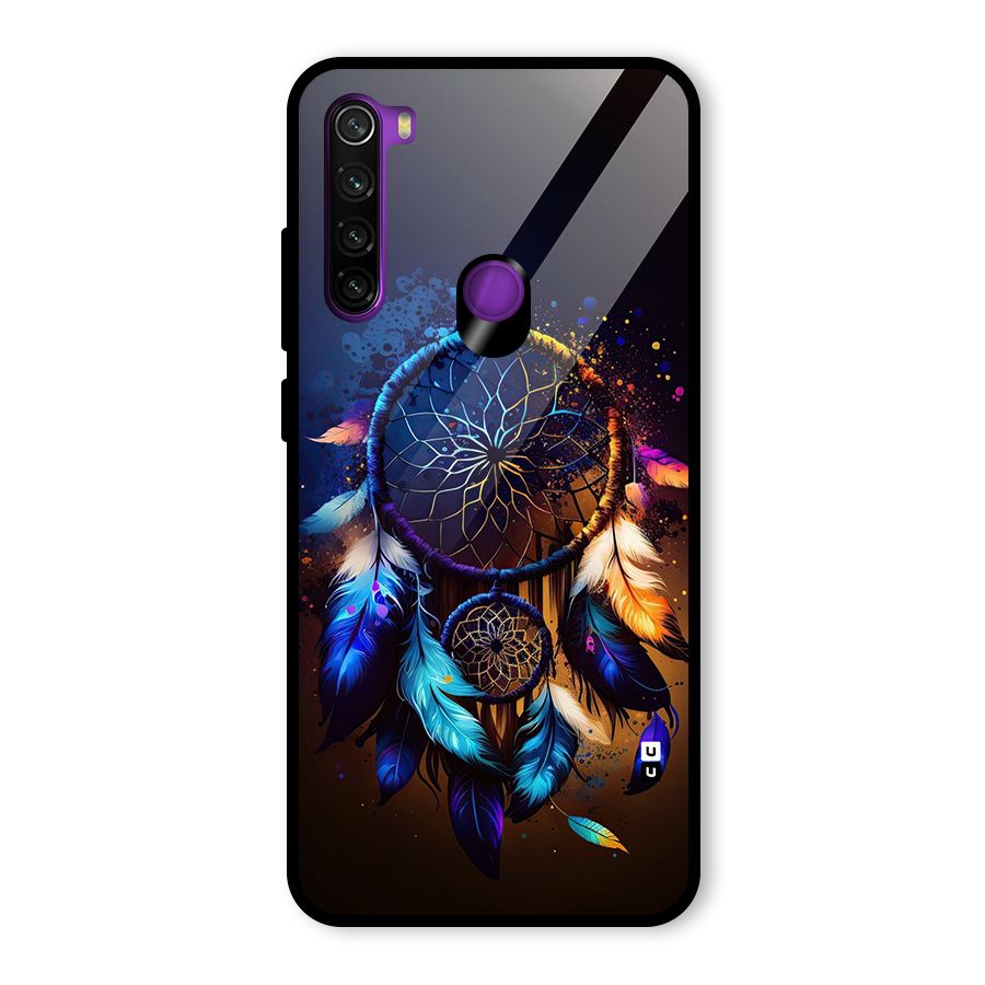 Dream Feather Glass Back Case for Redmi Note 8