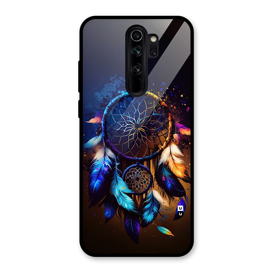 Dream Feather Glass Back Case for Redmi Note 8 Pro