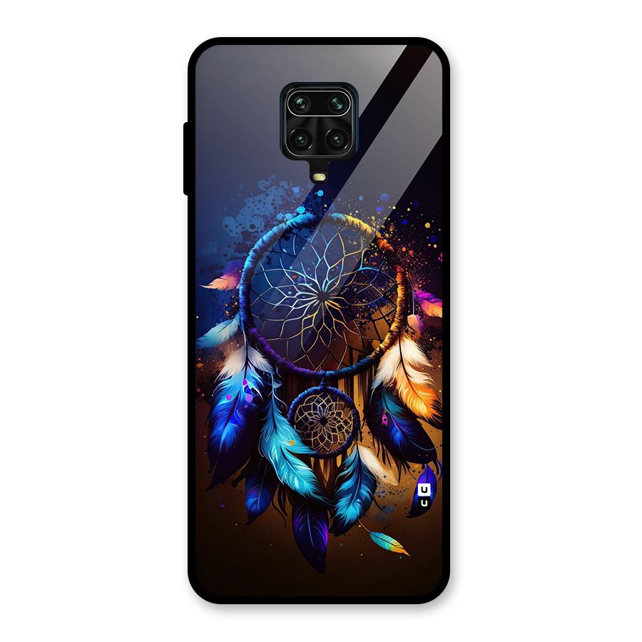 Dream Feather Glass Back Case for Redmi Note 9 Pro