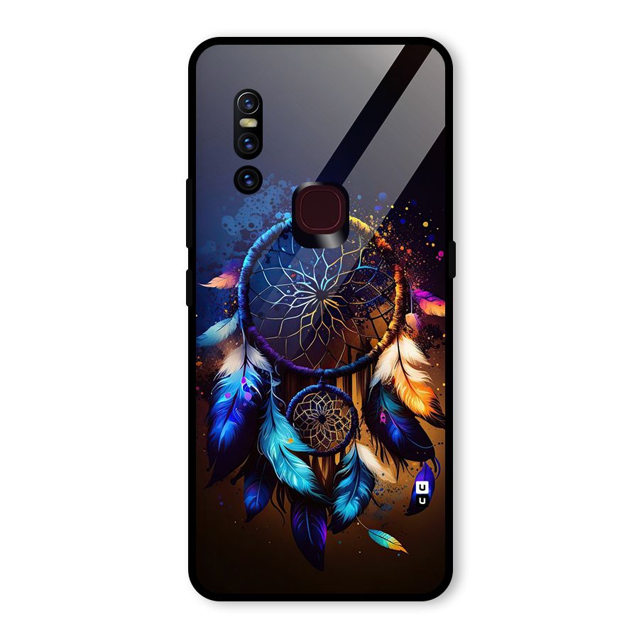 Dream Feather Glass Back Case for Vivo V15