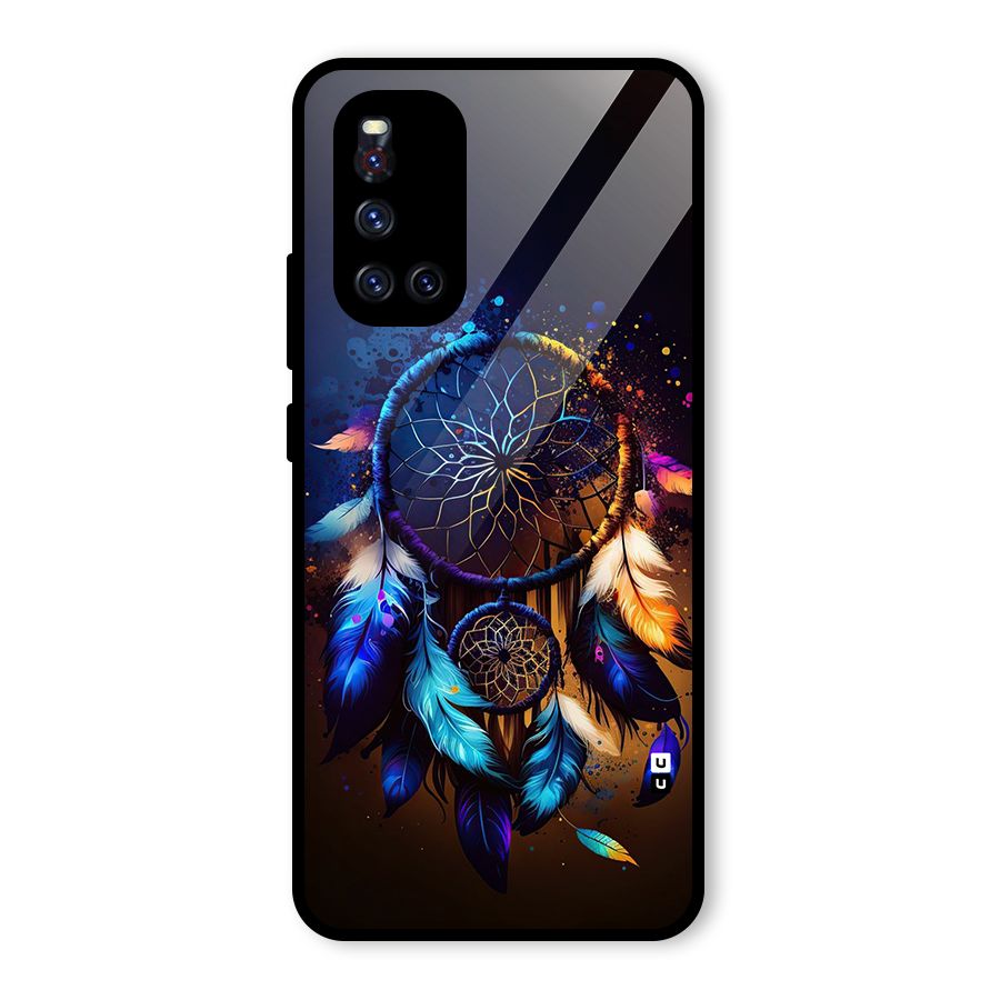 Dream Feather Glass Back Case for Vivo V19