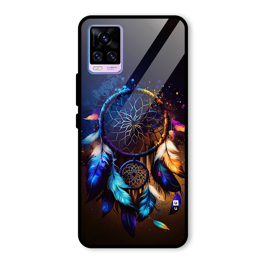 Dream Feather Glass Back Case for Vivo V20 Pro