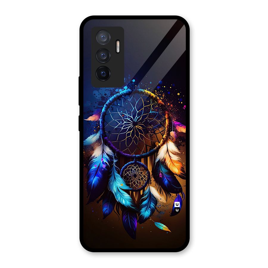 Dream Feather Glass Back Case for Vivo V23e