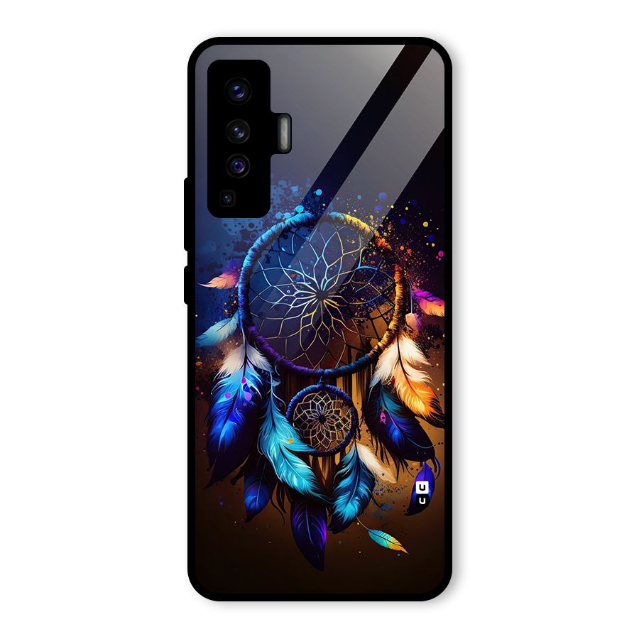 Dream Feather Glass Back Case for Vivo X50