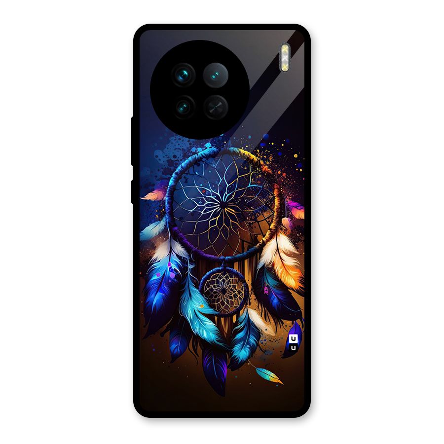 Dream Feather Glass Back Case for Vivo X90