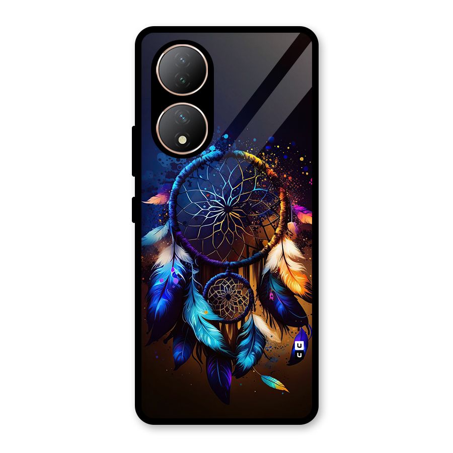 Dream Feather Glass Back Case for Vivo Y100A