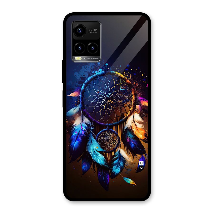 Dream Feather Glass Back Case for Vivo Y21A