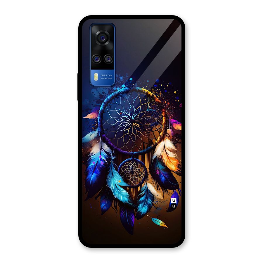 Dream Feather Glass Back Case for Vivo Y31