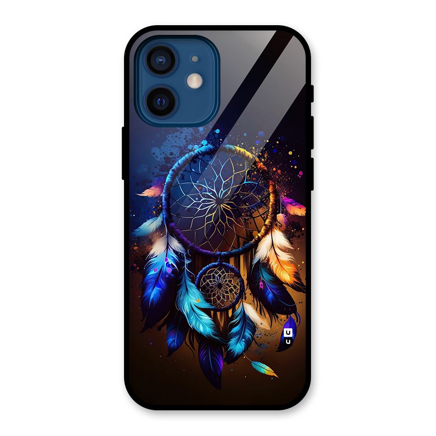 Dream Feather Glass Back Case for iPhone 12 Mini