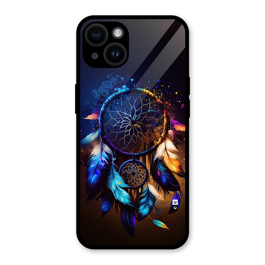Dream Feather Glass Back Case for iPhone 14