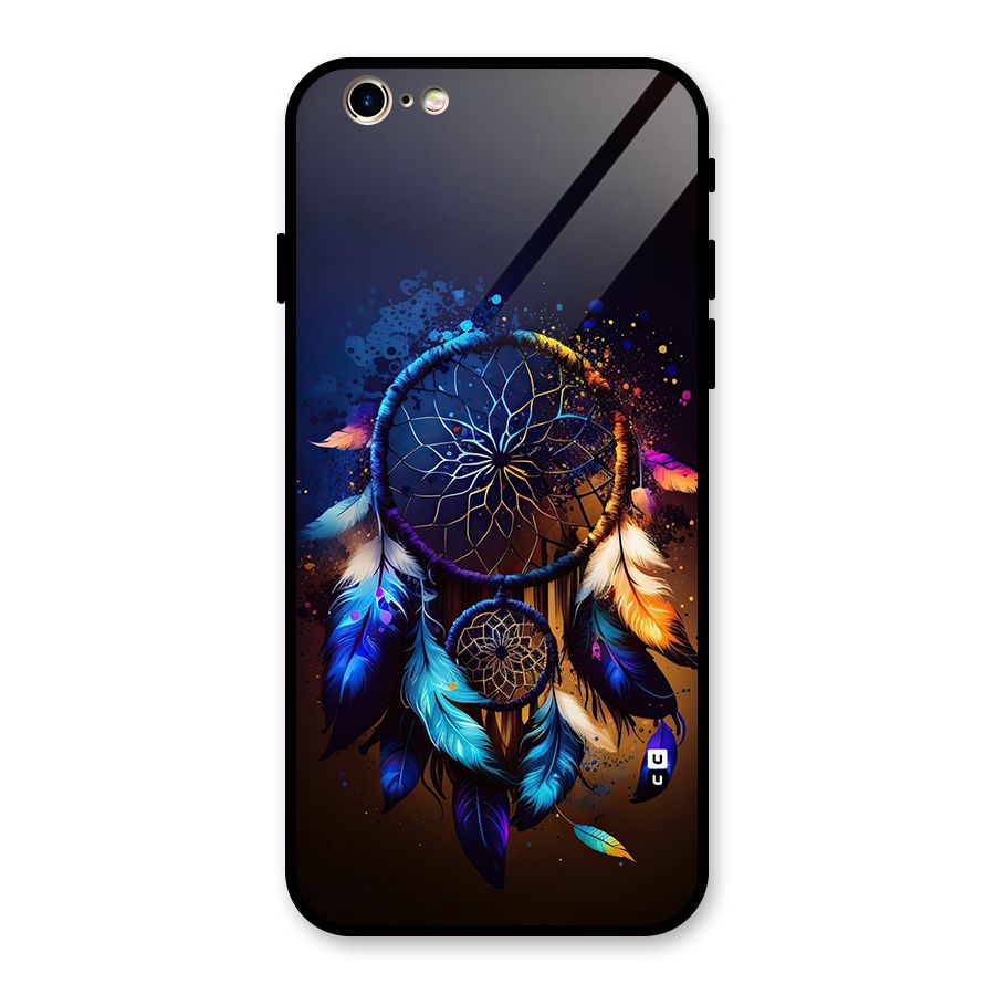 Dream Feather Glass Back Case for iPhone 6 6S