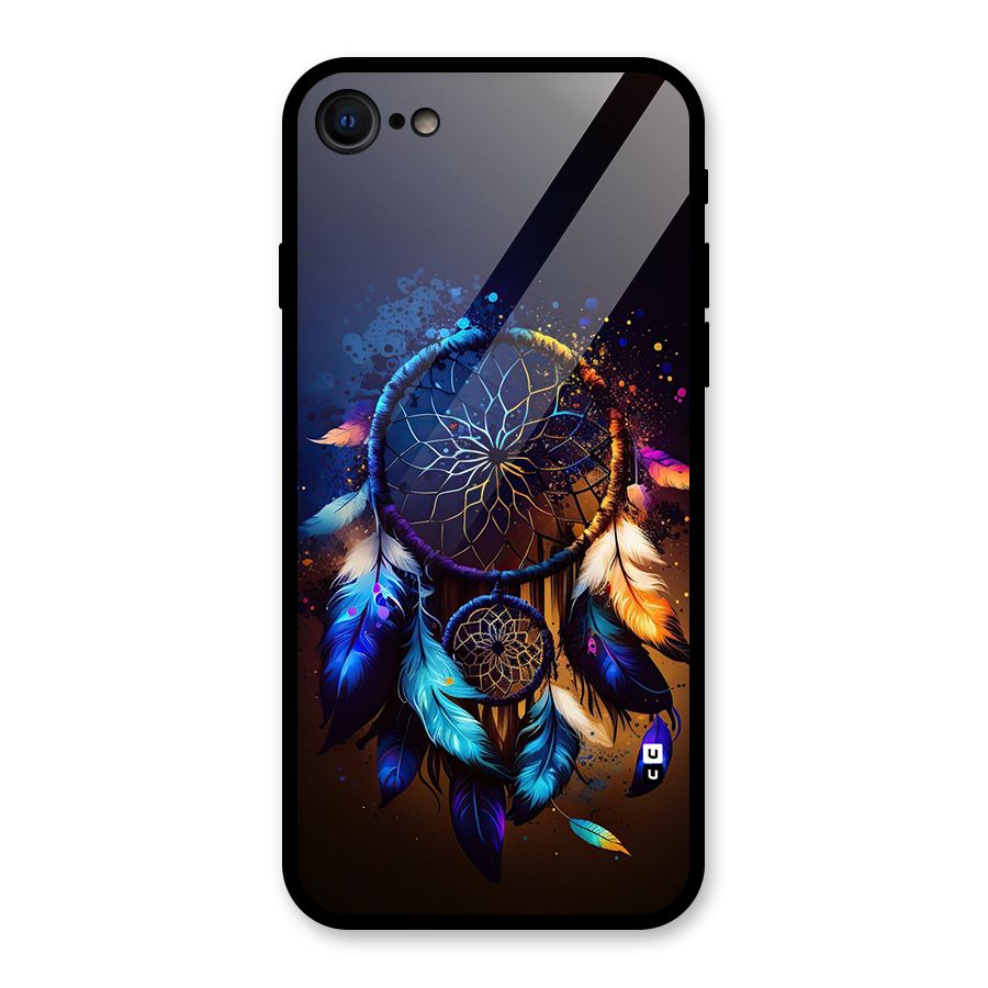 Dream Feather Glass Back Case for iPhone 7