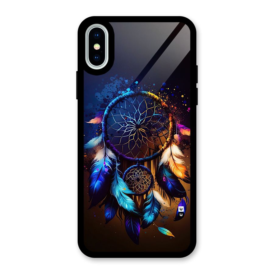 Dream Feather Glass Back Case for iPhone XS