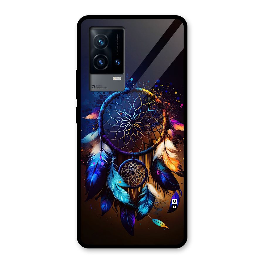 Dream Feather Glass Back Case for iQOO 9 5G