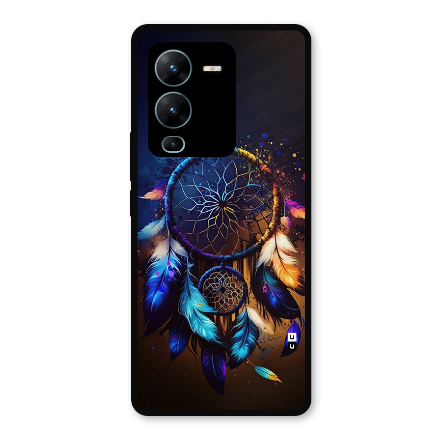 Dream Feather Metal Back Case for Vivo V25 Pro
