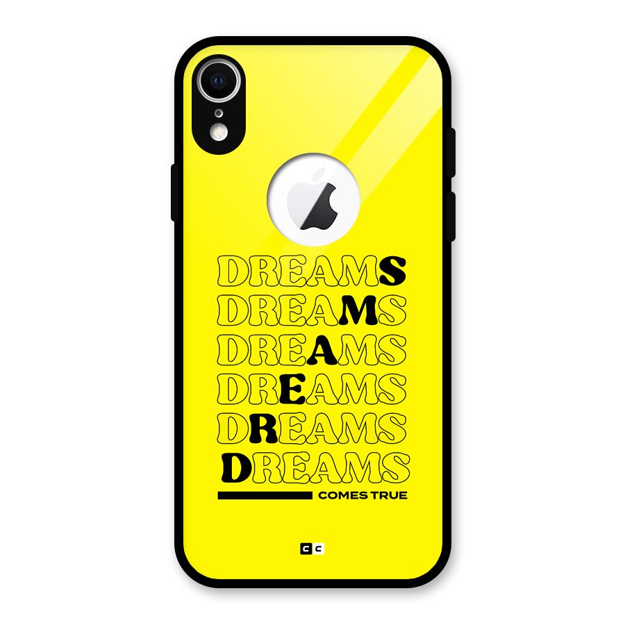 Dreams Comes True Glass Back Case for iPhone XR Logo Cut