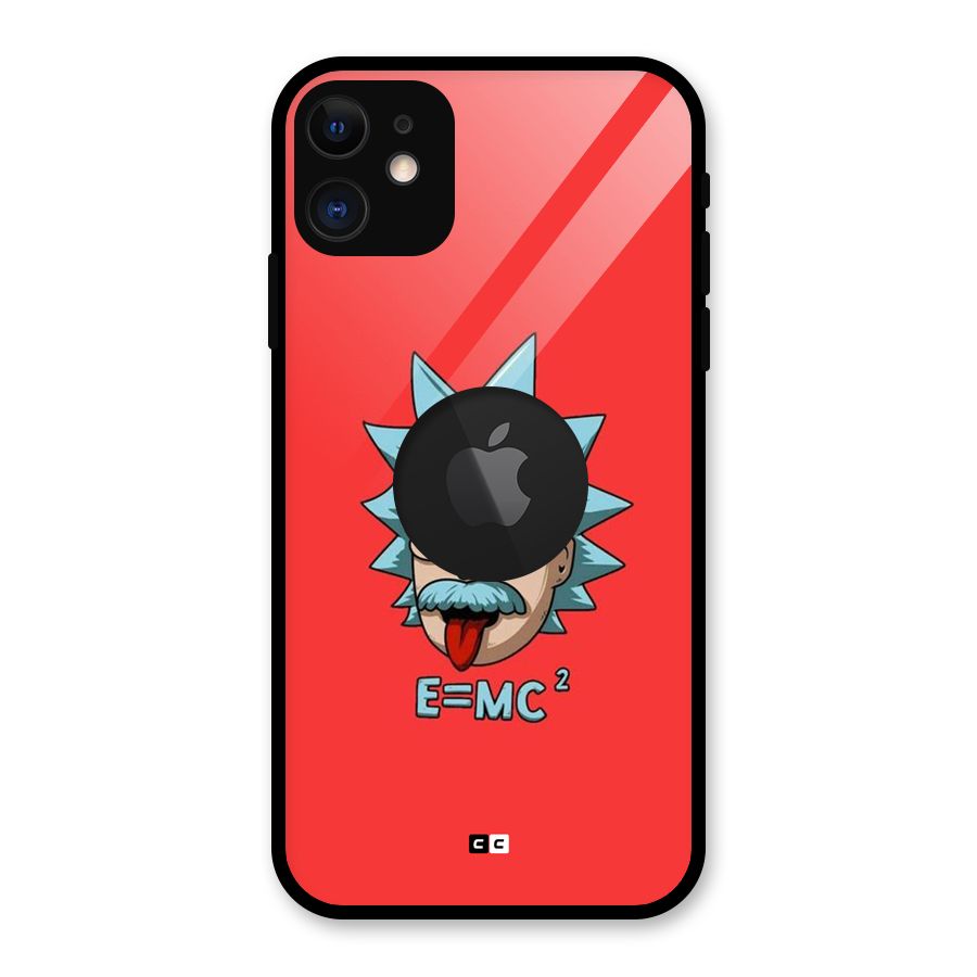 E is Equal Glass Back Case for iPhone 11 Logo Cut