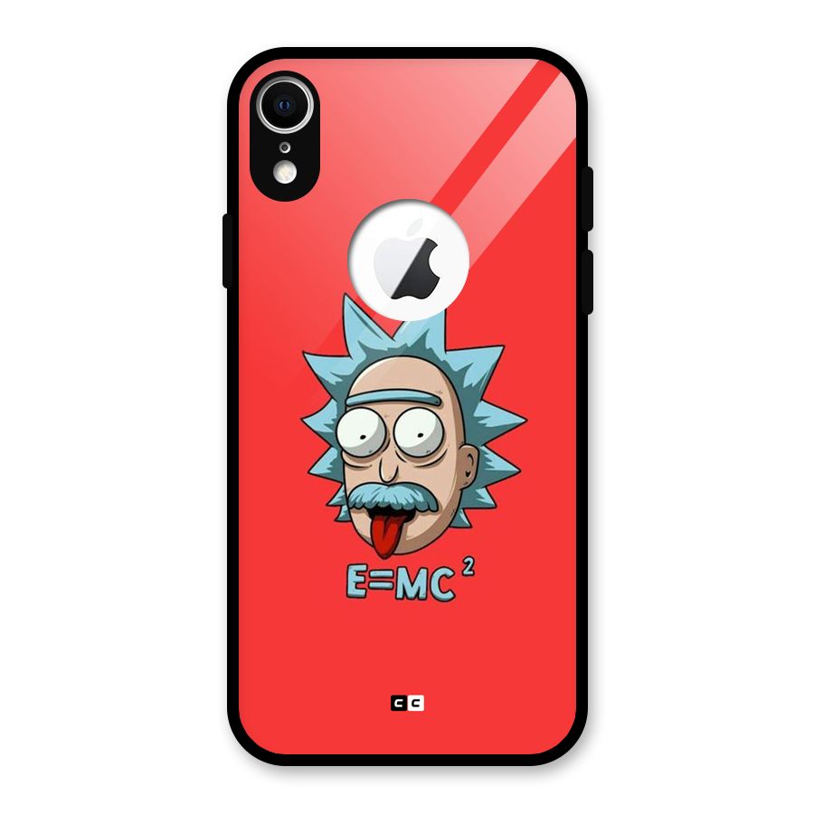 E is Equal Glass Back Case for iPhone XR Logo Cut