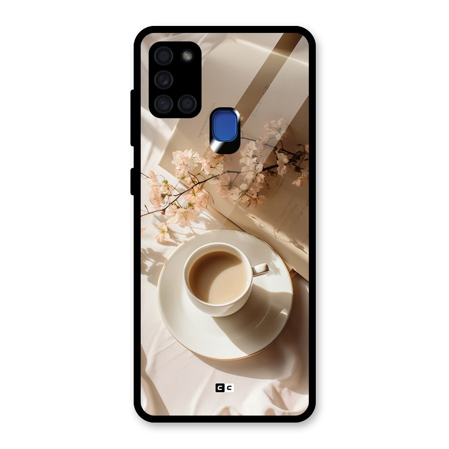 Early Morning Tea Glass Back Case for Galaxy A21s