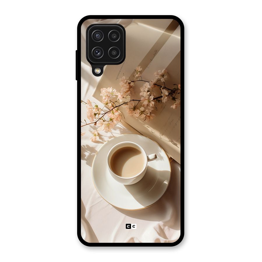 Early Morning Tea Glass Back Case for Galaxy A22 4G