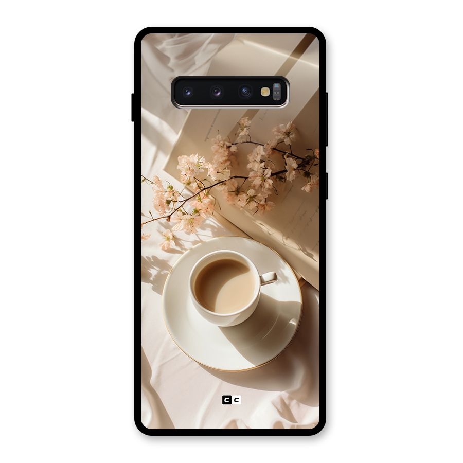 Early Morning Tea Glass Back Case for Galaxy S10 Plus