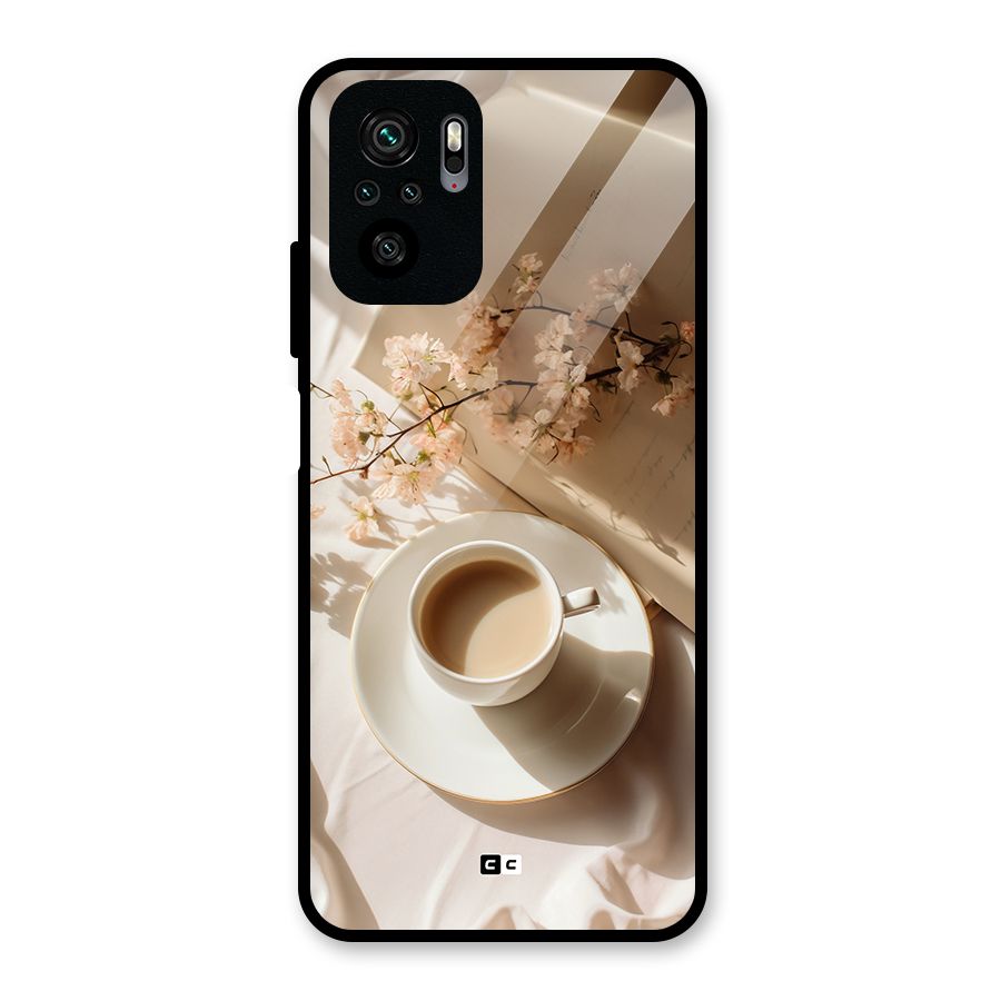 Early Morning Tea Glass Back Case for Redmi Note 10S