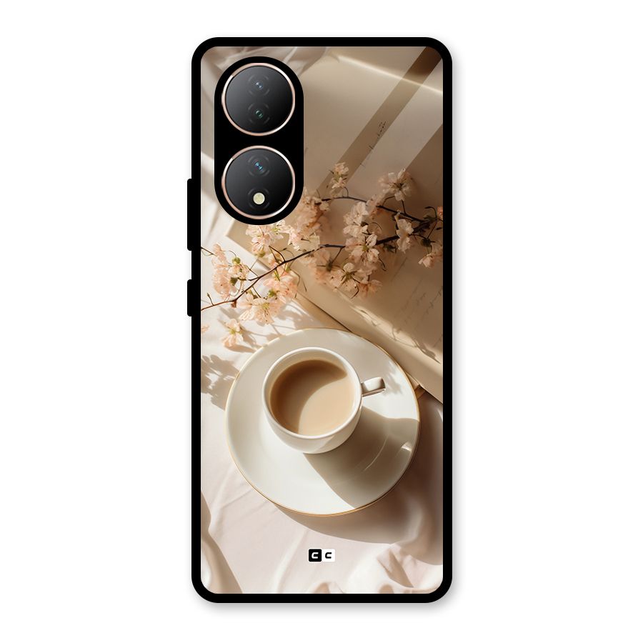 Early Morning Tea Glass Back Case for Vivo T2