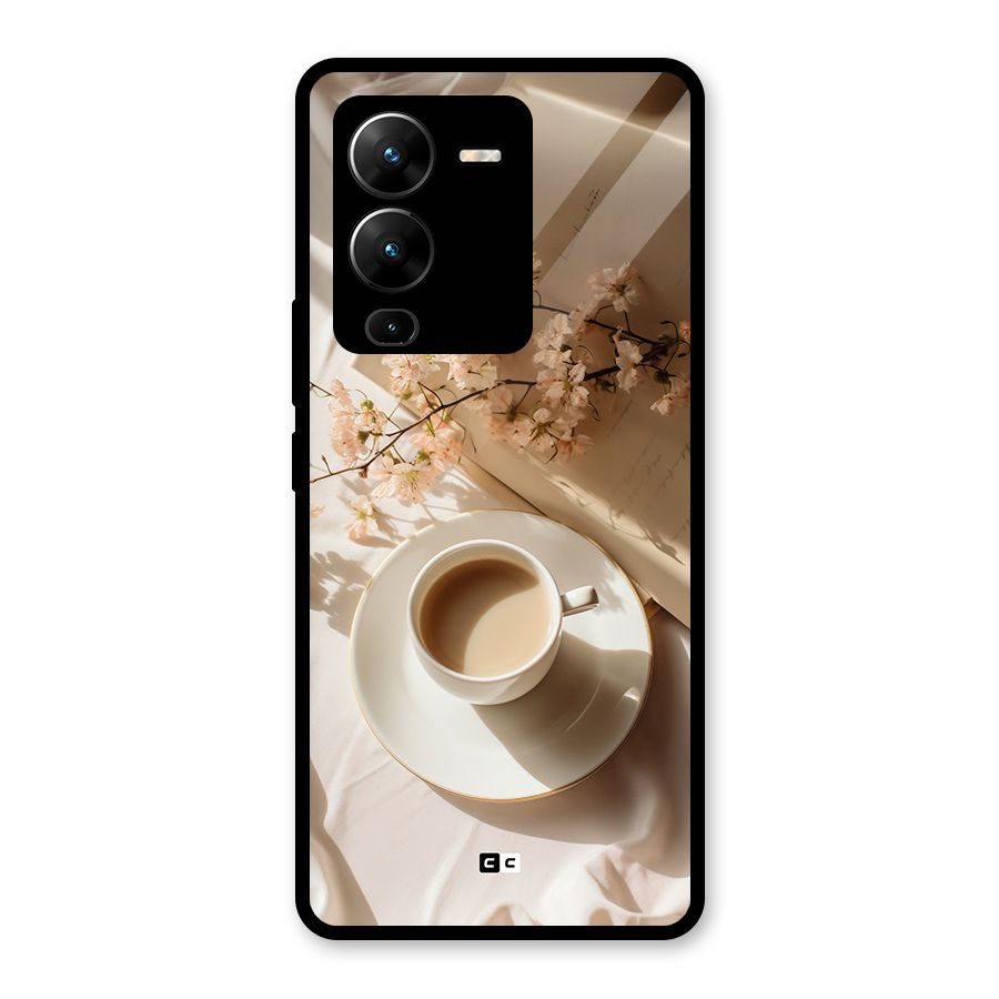 Early Morning Tea Glass Back Case for Vivo V25 Pro