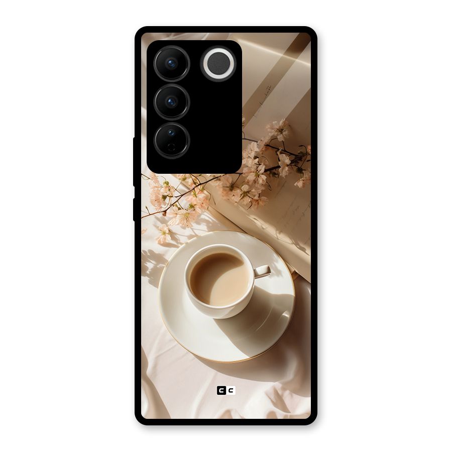 Early Morning Tea Glass Back Case for Vivo V27 Pro