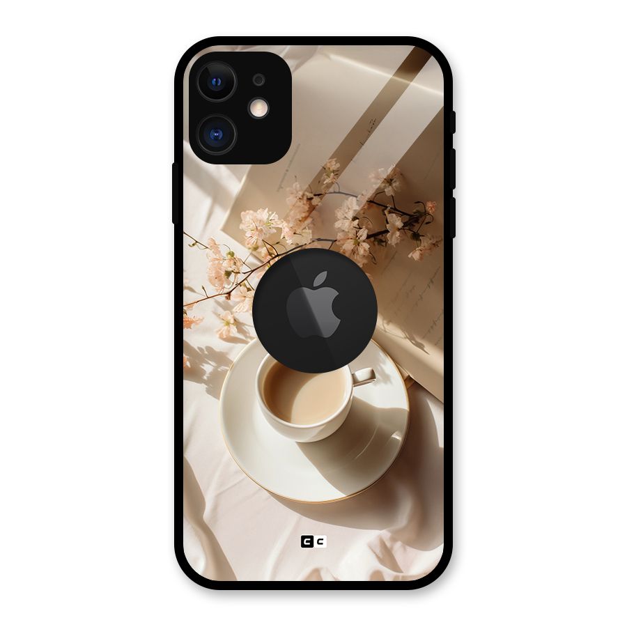 Early Morning Tea Glass Back Case for iPhone 11 Logo Cut