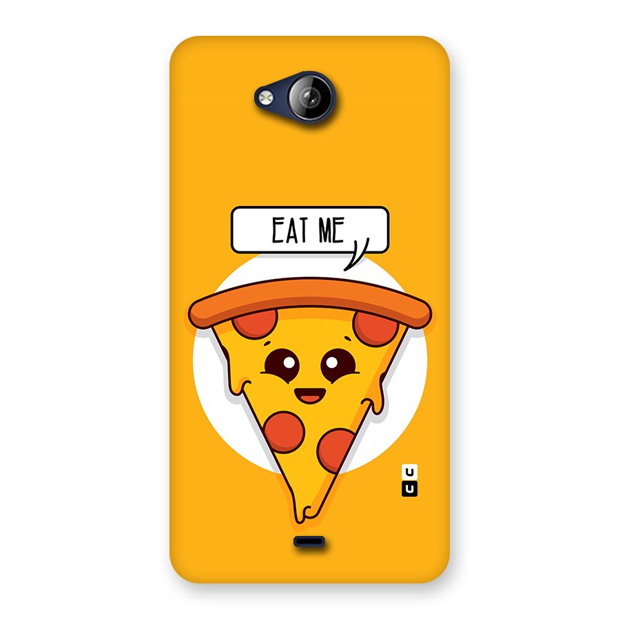 Eat Me Cute Pizza Slice Back Case for Canvas Play Q355