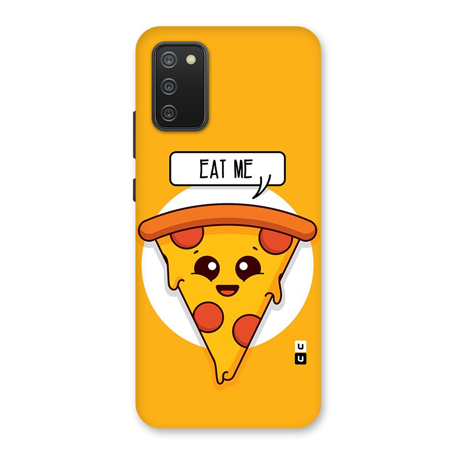 Eat Me Cute Pizza Slice Back Case for Galaxy M02s