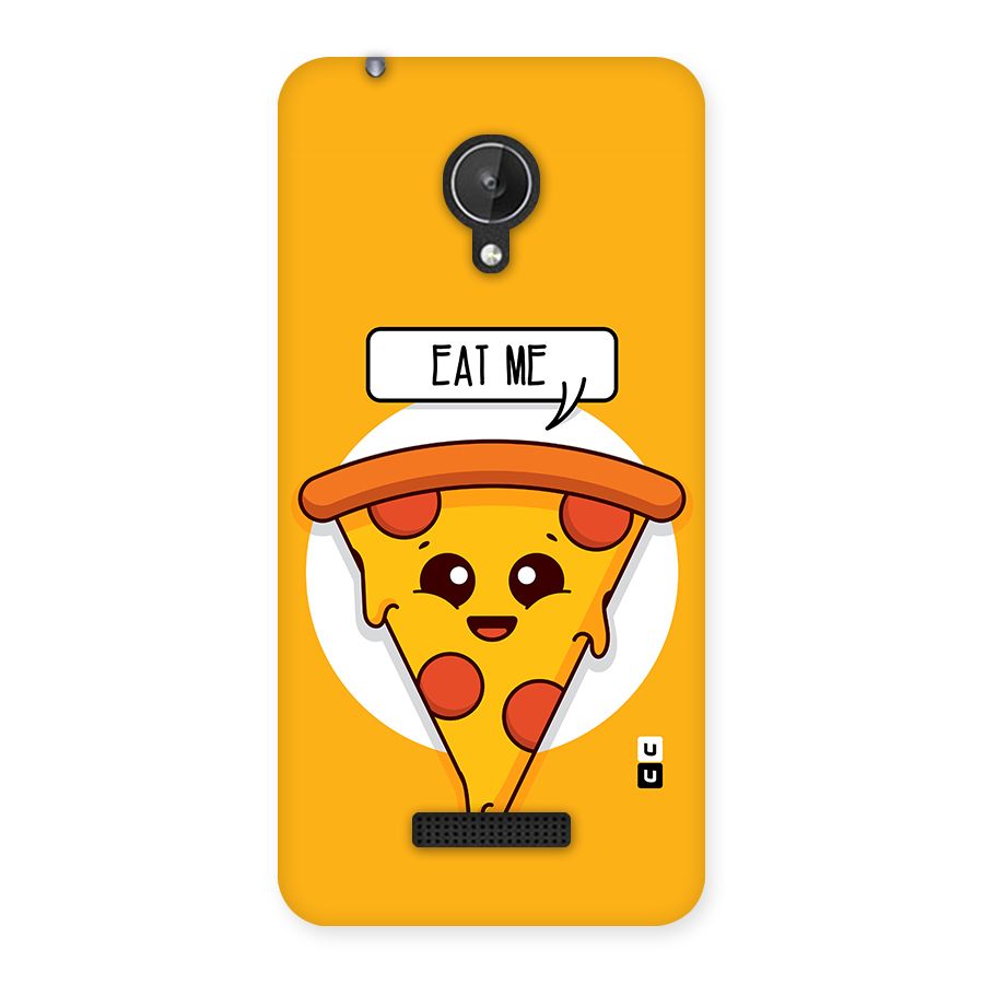 Eat Me Cute Pizza Slice Back Case for Micromax Canvas Spark Q380